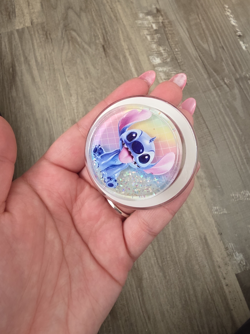 Cute Stitch Magsafe Pop Socket With Glitter